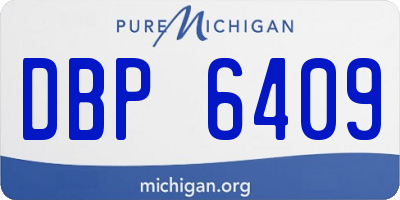 MI license plate DBP6409