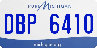 MI license plate DBP6410