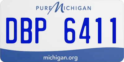 MI license plate DBP6411