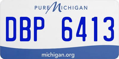 MI license plate DBP6413