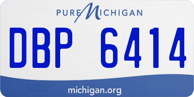 MI license plate DBP6414