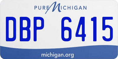 MI license plate DBP6415