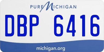 MI license plate DBP6416