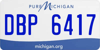 MI license plate DBP6417