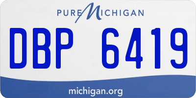 MI license plate DBP6419