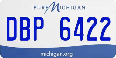 MI license plate DBP6422