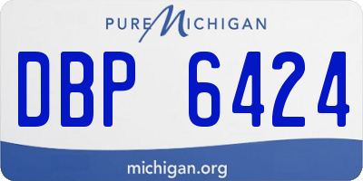 MI license plate DBP6424