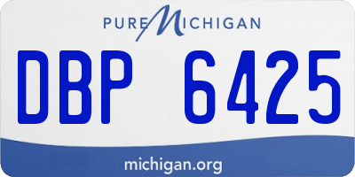 MI license plate DBP6425