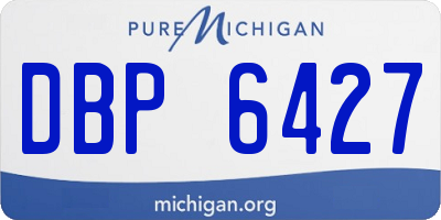 MI license plate DBP6427