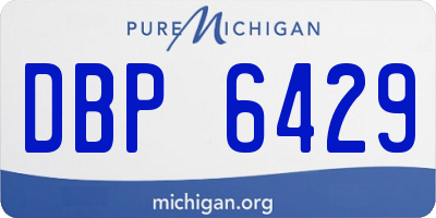 MI license plate DBP6429