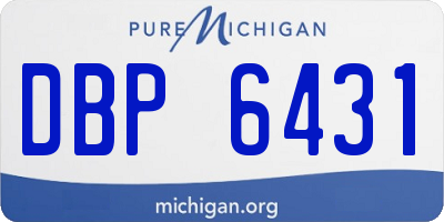 MI license plate DBP6431