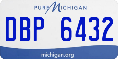 MI license plate DBP6432