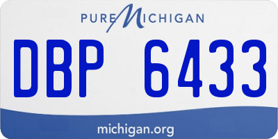 MI license plate DBP6433