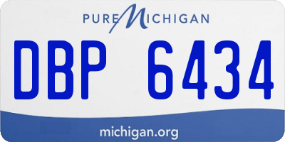 MI license plate DBP6434