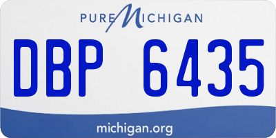 MI license plate DBP6435