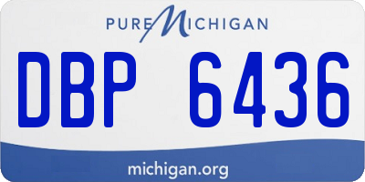 MI license plate DBP6436
