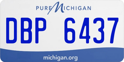 MI license plate DBP6437