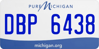 MI license plate DBP6438