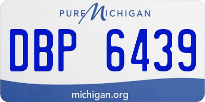 MI license plate DBP6439