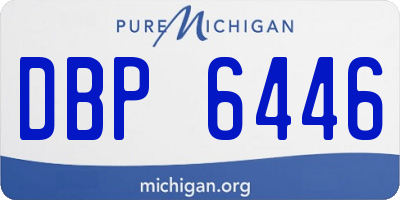 MI license plate DBP6446