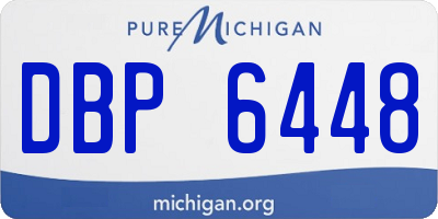 MI license plate DBP6448