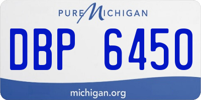 MI license plate DBP6450