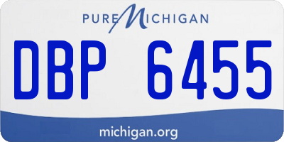 MI license plate DBP6455
