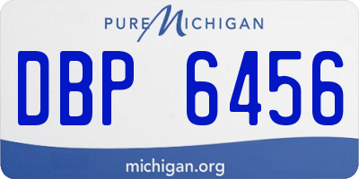 MI license plate DBP6456