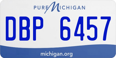 MI license plate DBP6457
