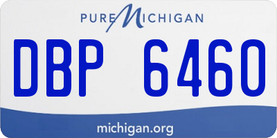 MI license plate DBP6460