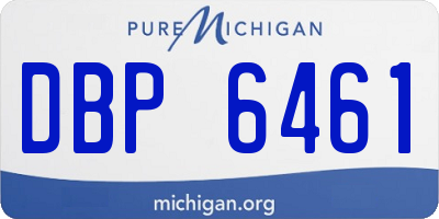 MI license plate DBP6461