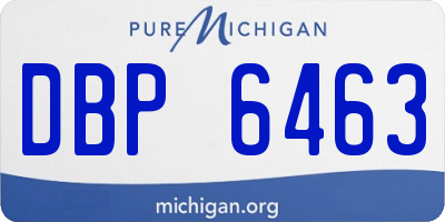MI license plate DBP6463