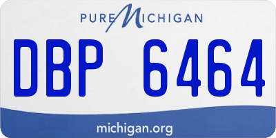 MI license plate DBP6464