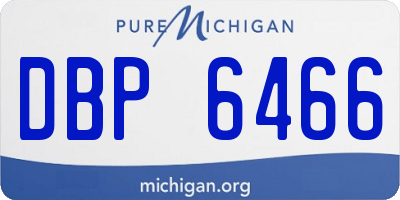 MI license plate DBP6466