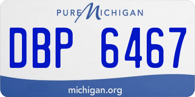 MI license plate DBP6467
