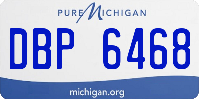 MI license plate DBP6468