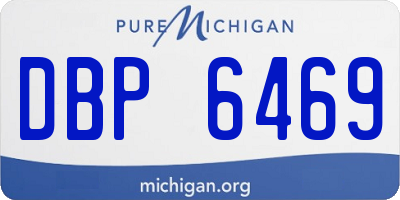 MI license plate DBP6469