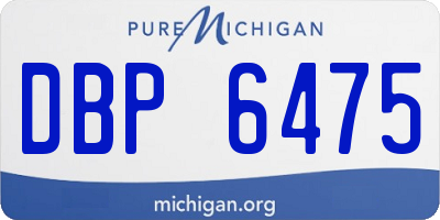 MI license plate DBP6475