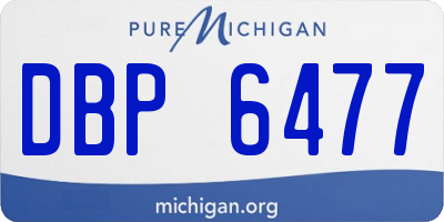 MI license plate DBP6477