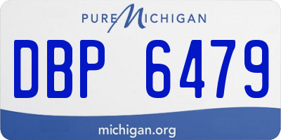 MI license plate DBP6479