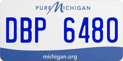 MI license plate DBP6480