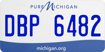 MI license plate DBP6482