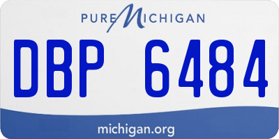 MI license plate DBP6484