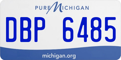 MI license plate DBP6485