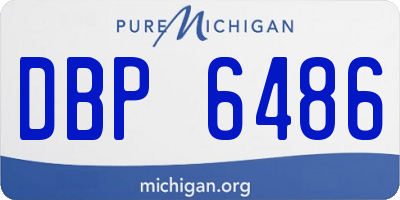 MI license plate DBP6486
