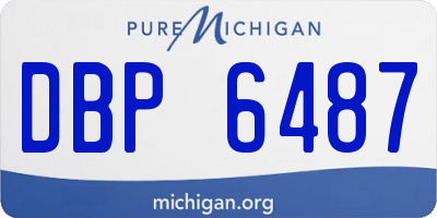 MI license plate DBP6487