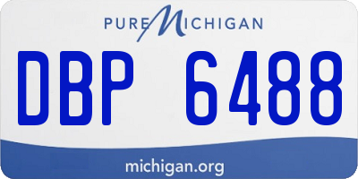 MI license plate DBP6488