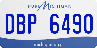 MI license plate DBP6490