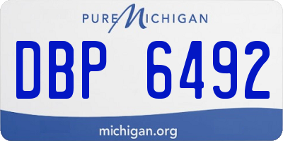 MI license plate DBP6492