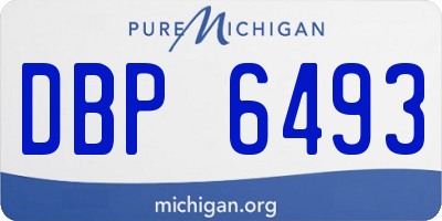 MI license plate DBP6493